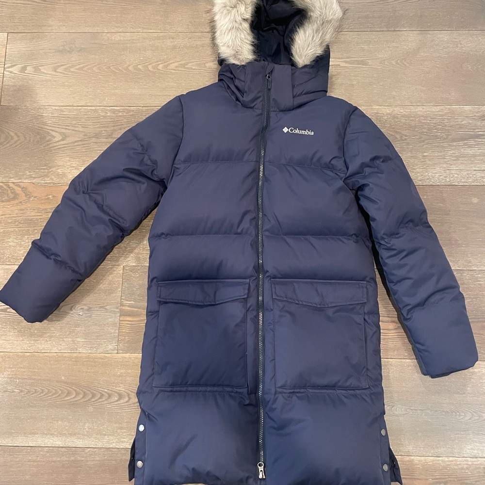 Columbia kids Rockfall mid down long winter coat size L - Picture 2 of 5